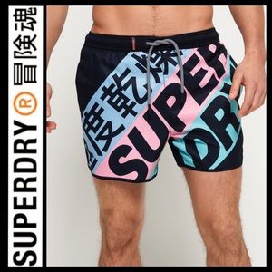 NWOT Superdry Men’s Echo Racer Swim Shorts